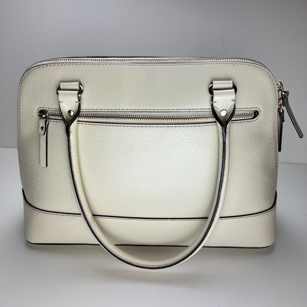 Kate Spade Wellesley Rachelle Double Zip Ivory Large Dome Shoulder Satchel - Picture 2 of 11